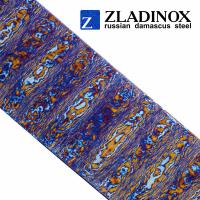 Zlati titanium damask billet ("steps" pattern, 100 layers)