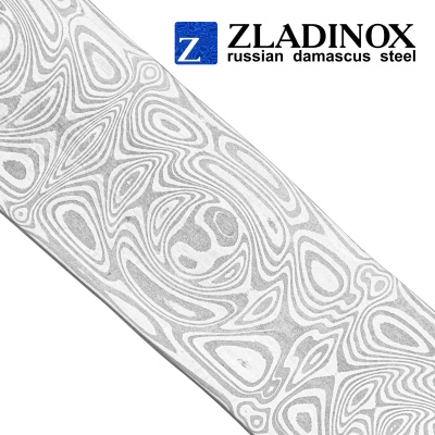 Damascus steel billet ZDI-Vanadis ("medium rose" pattern, 150 layers)