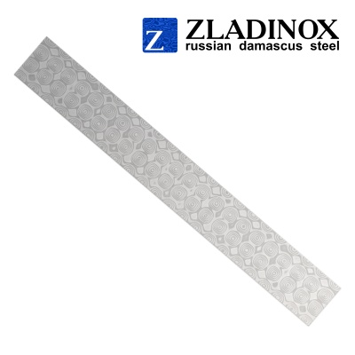 Damascus steel billet ZDI-Elmax ("pyramid NEW" pattern, 300 layers)
