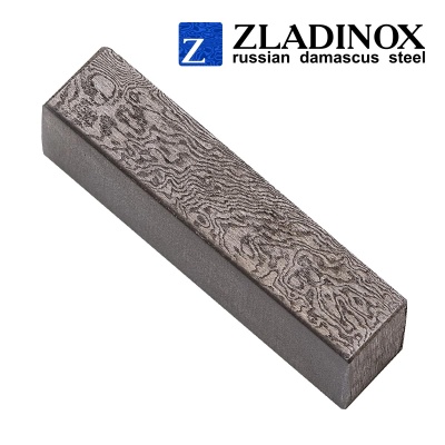Carbon-free composite Damascus steel ZDI-0225 ("wild" pattern, 300 layers)
